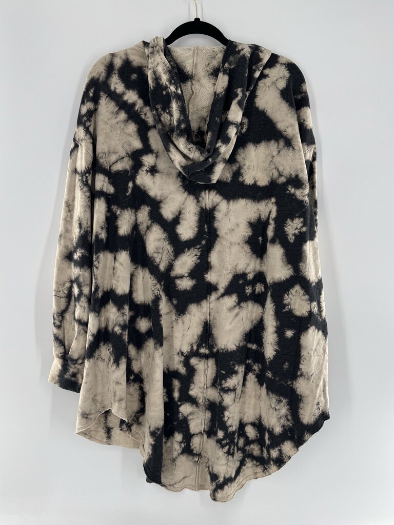 L l/s tie-dye cowl neck top