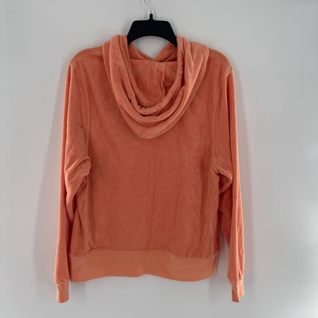 S l/s terry cloth pullover hoodie