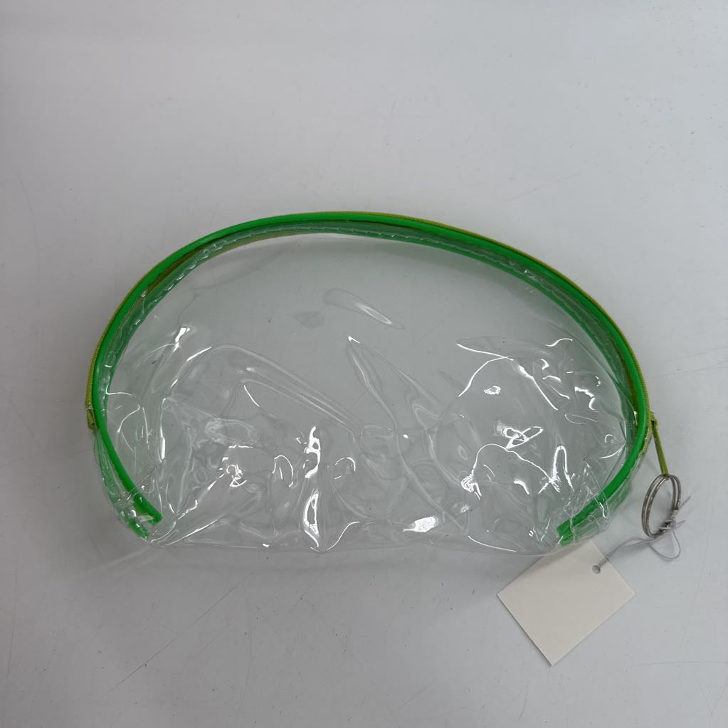 clear cosmetig bag-grn