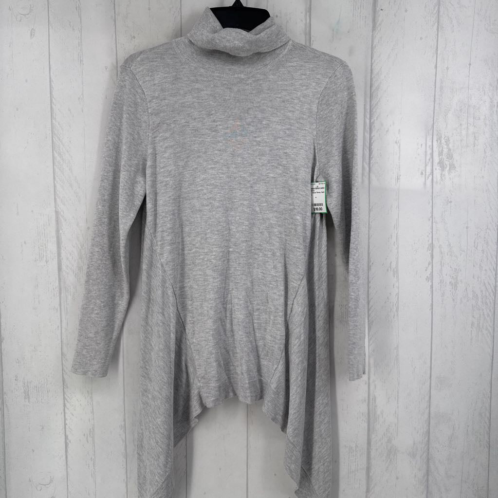 S t-neck flowy hem sweater