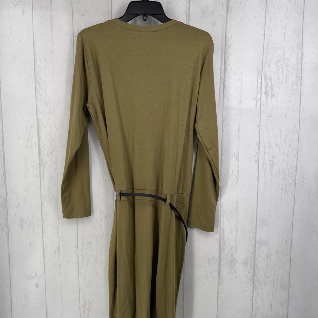 XL l/s belted dress