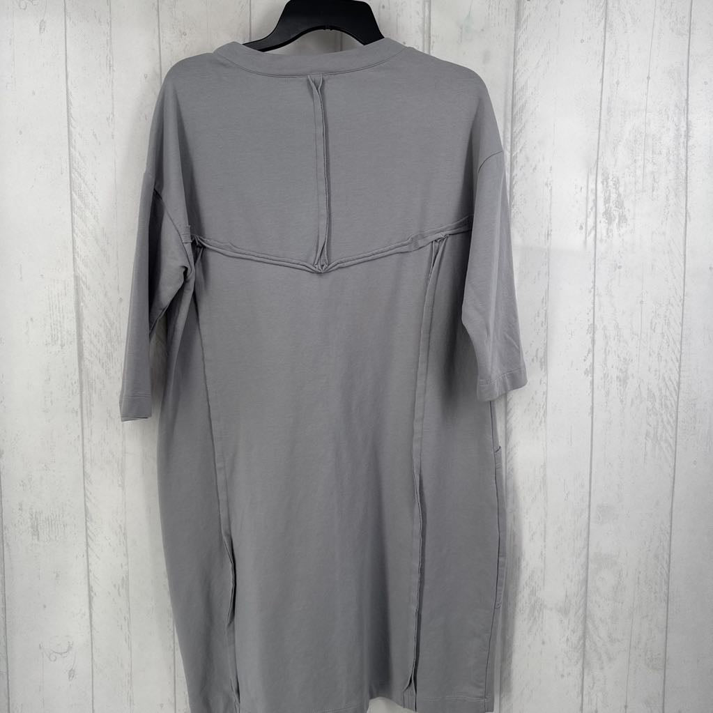 S rolled seem elbow slv dress