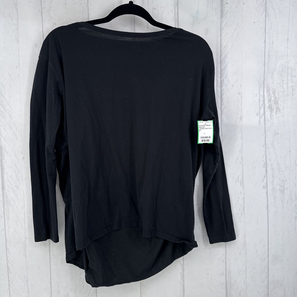 L bateau neck hi-lo l/s tee