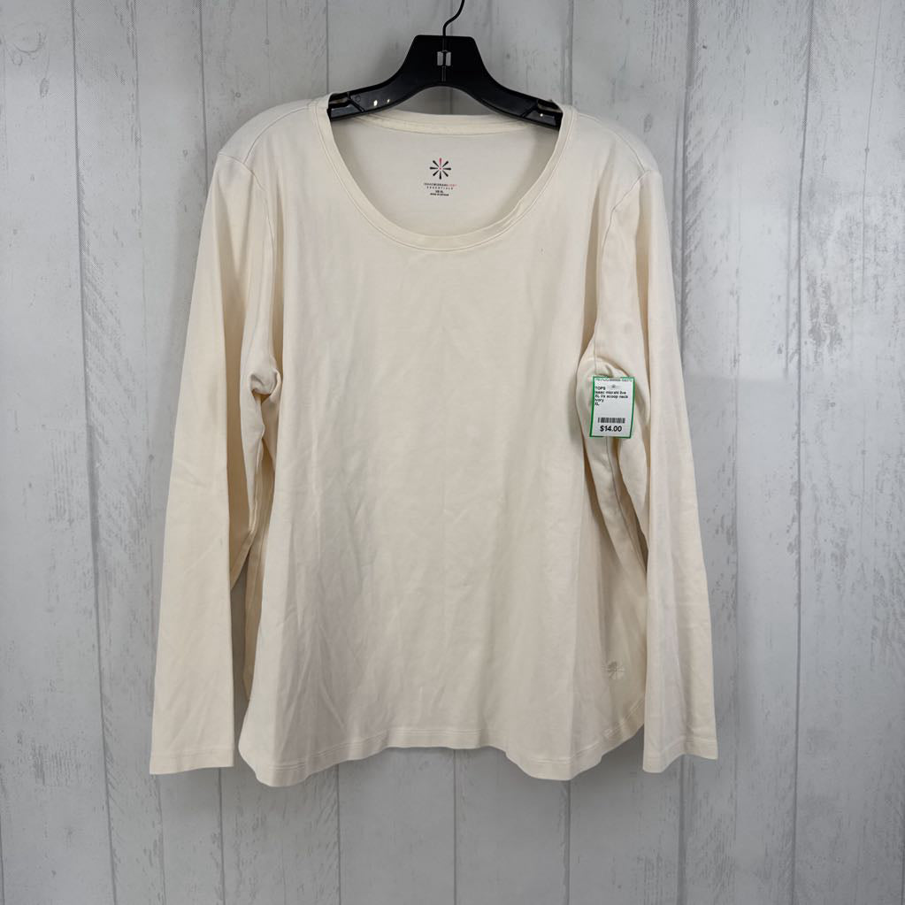 XL l/s scoop neck top
