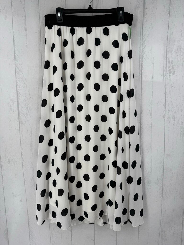 L polka dot maxi skirt