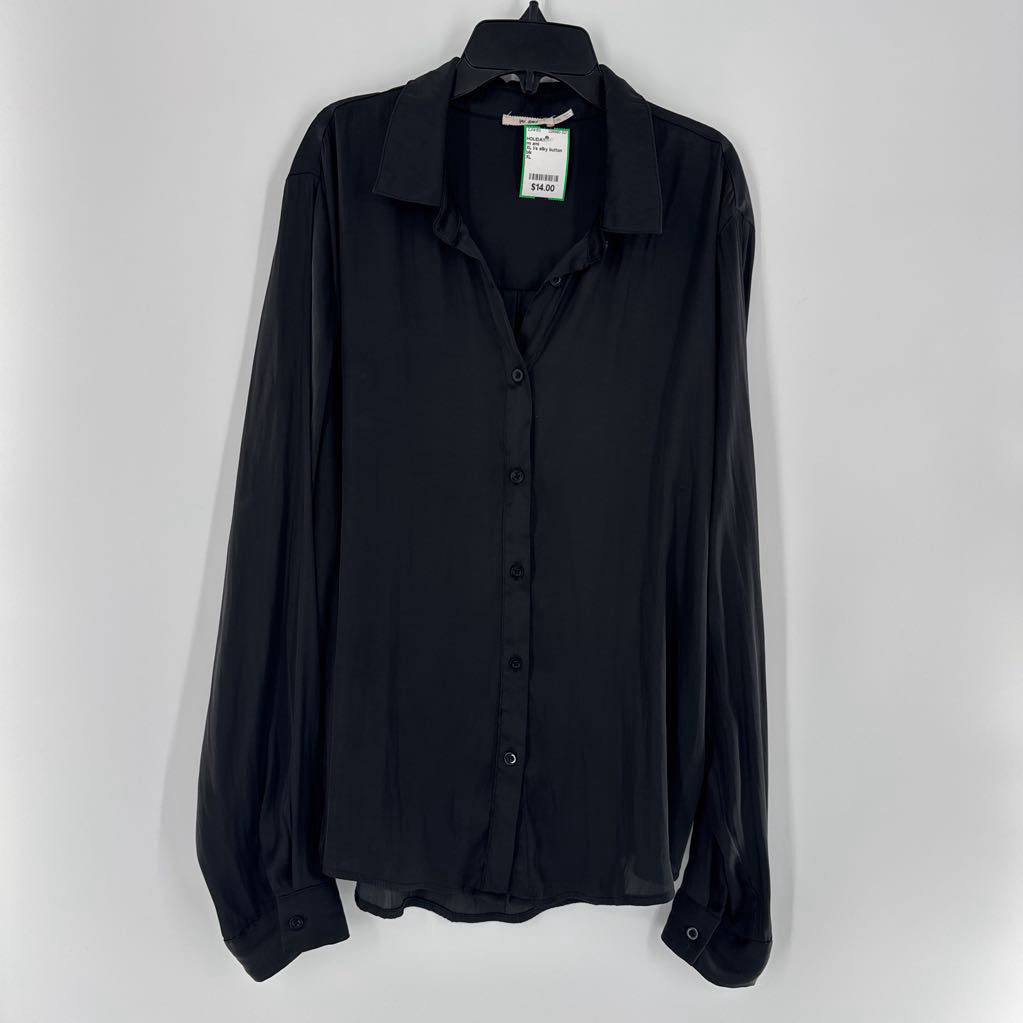 XL l/s silky button shirt