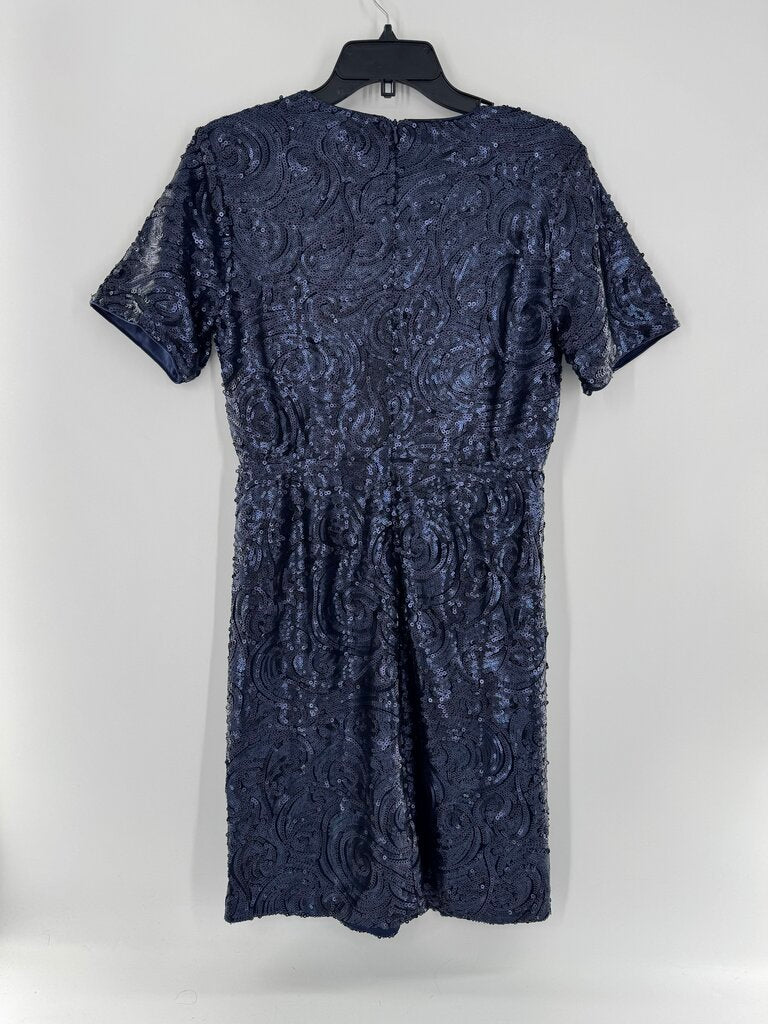 R78 M s/s sequin wrap holiday dress