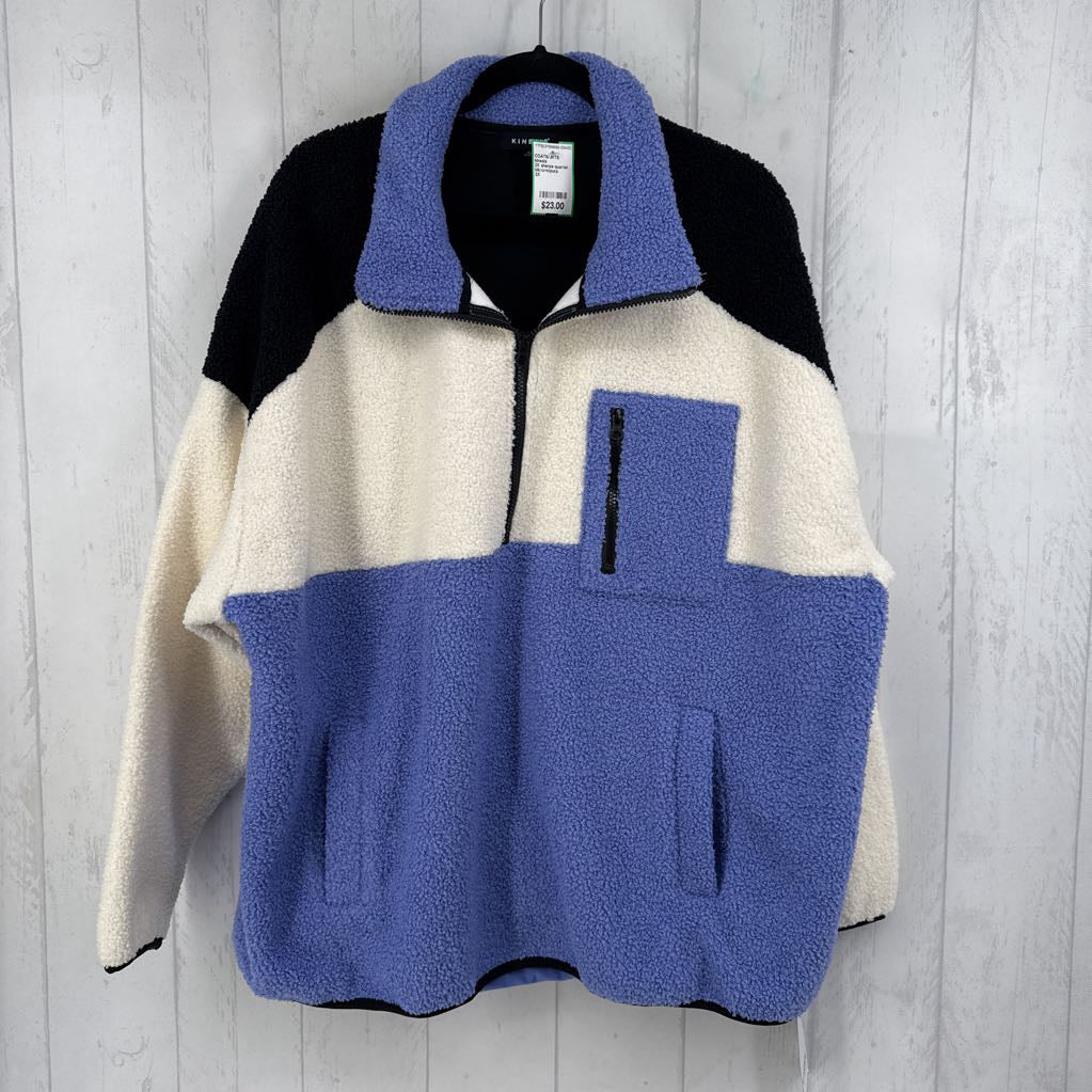 2X sherpa quarter zip pullover