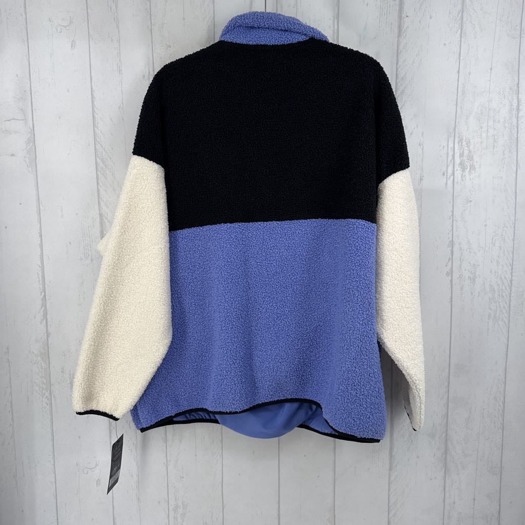 2X sherpa quarter zip pullover