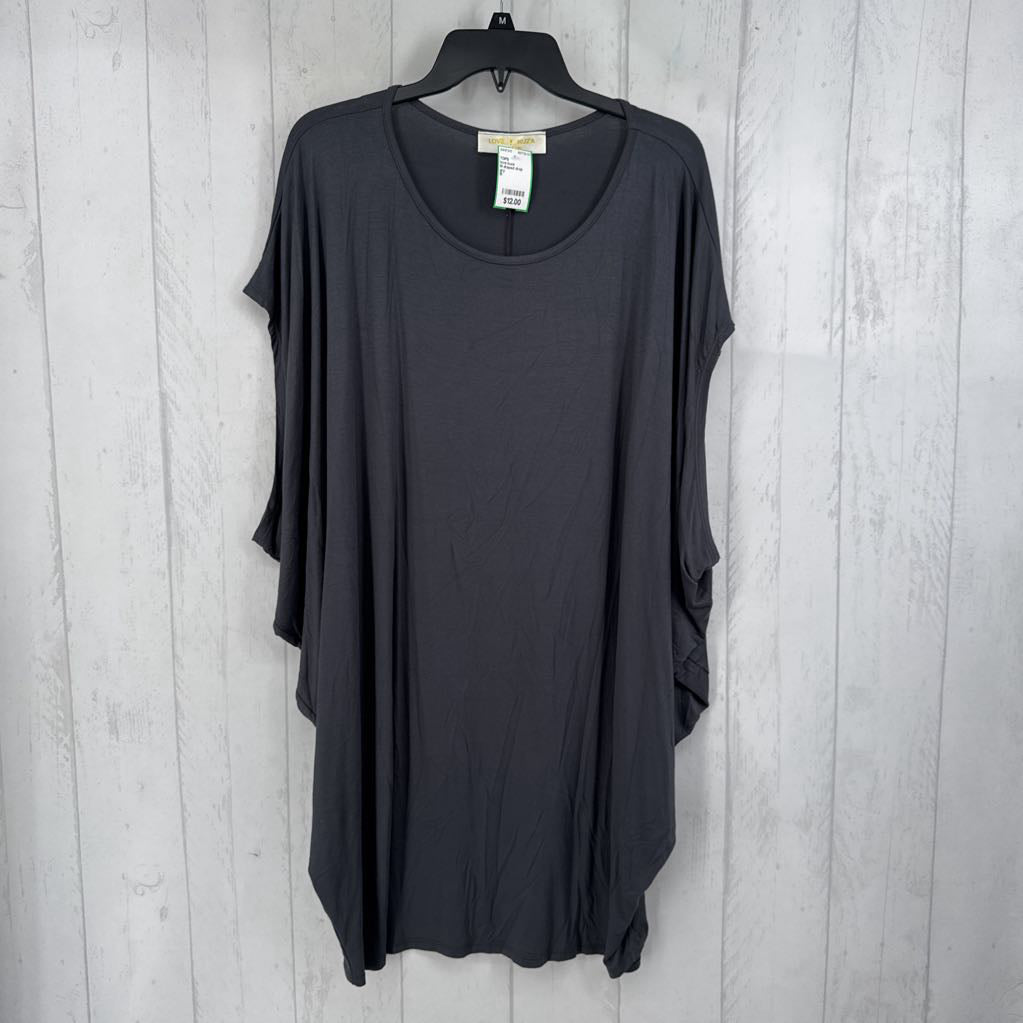 M draped drop shoulder top