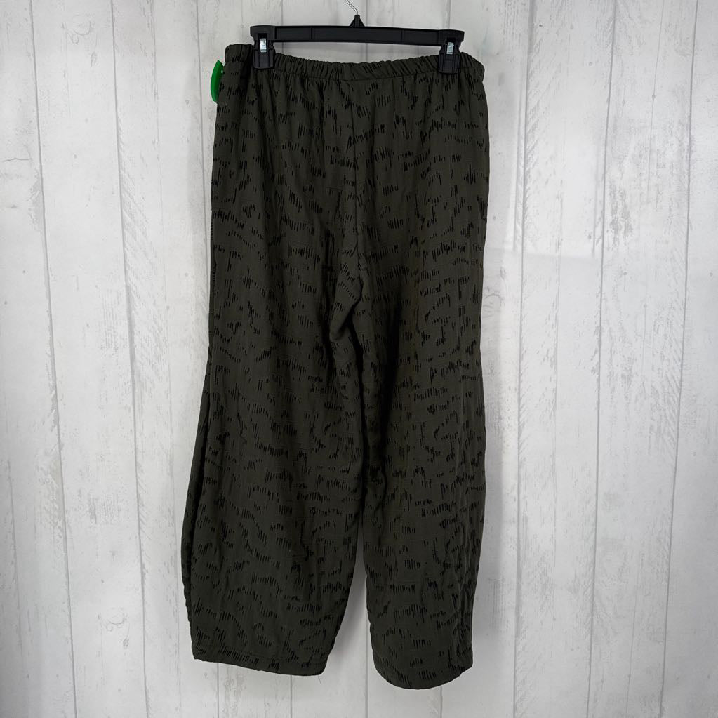 M textured wide leg pants