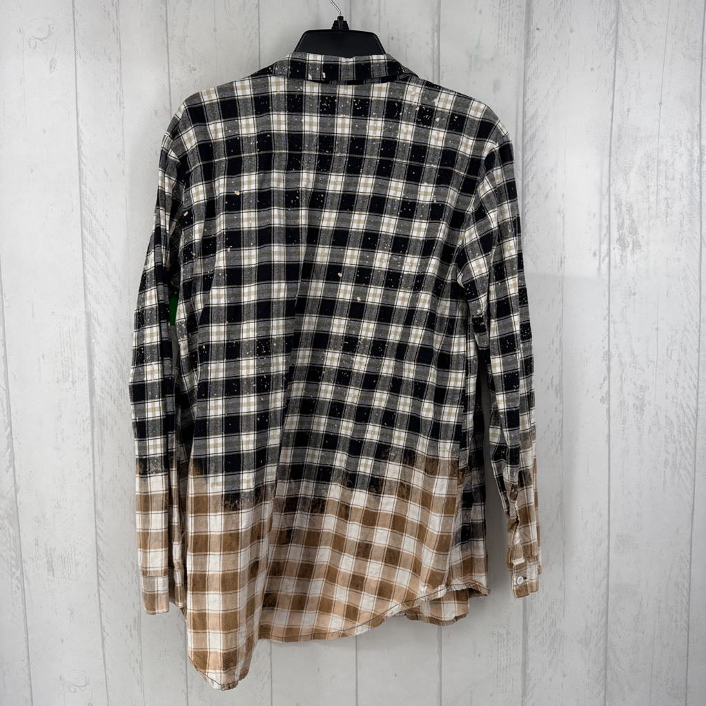L l/s ombre plaid shirt