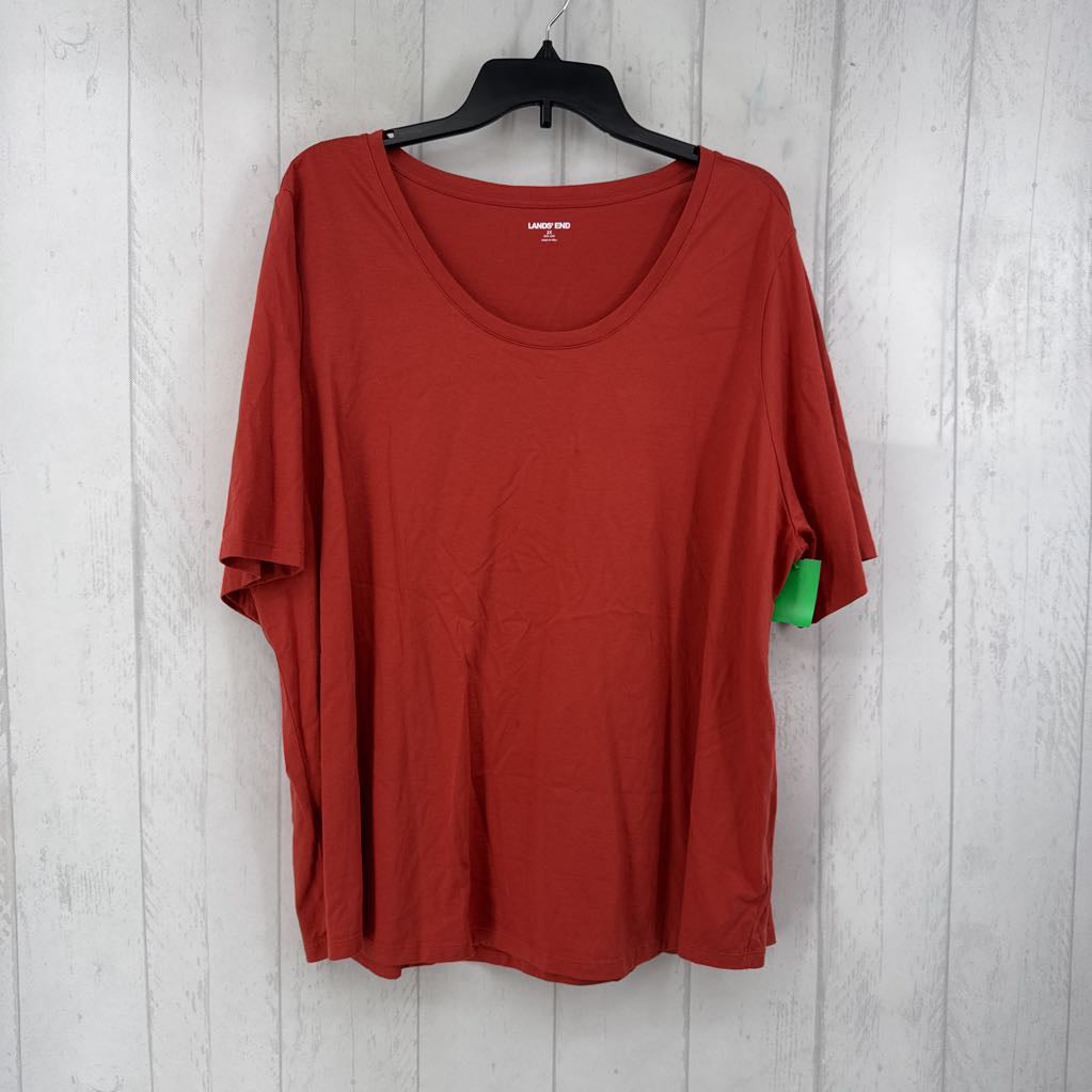 2X scoop neck elbow slv tee