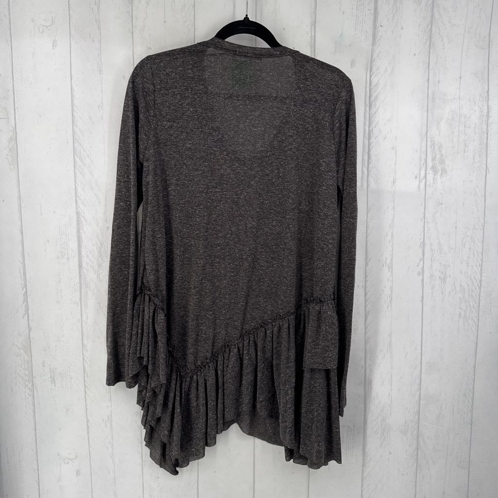 L ruffle hem l/s top