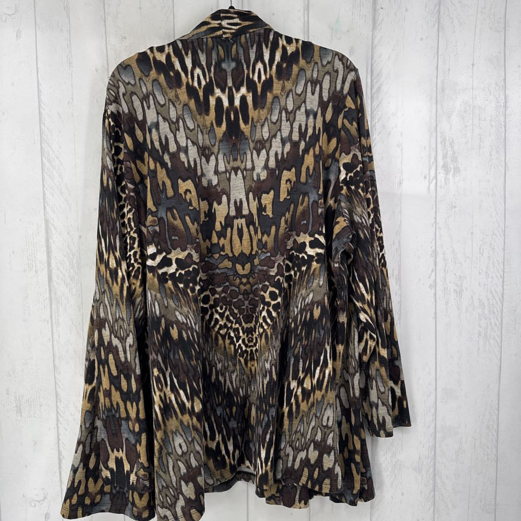 3X 2Pc animal print cardi & cami set