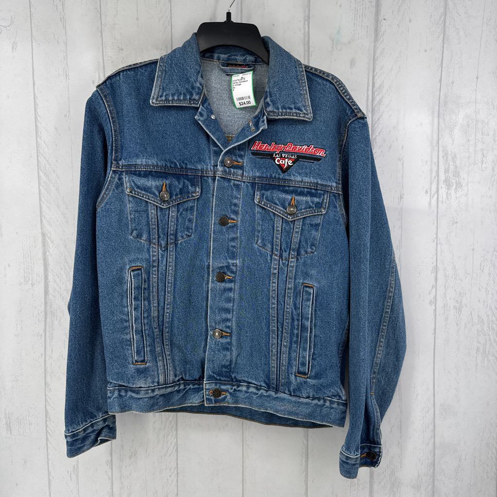 S vintage embroidered jean jacket