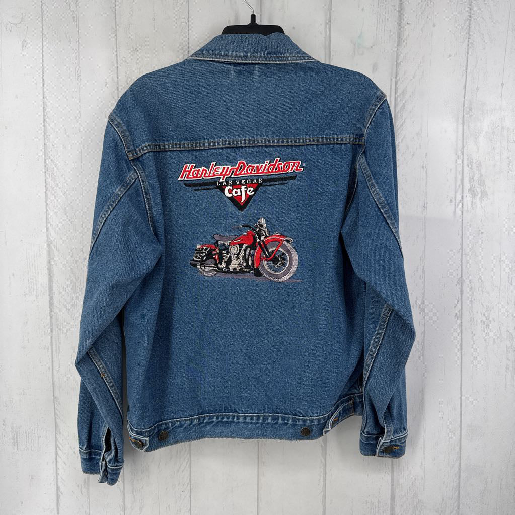 S vintage embroidered jean jacket
