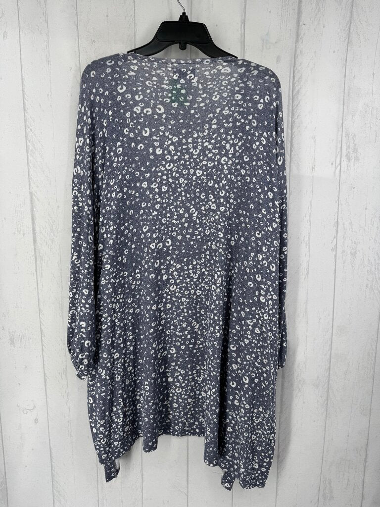 O/S animal print lightweight cardi