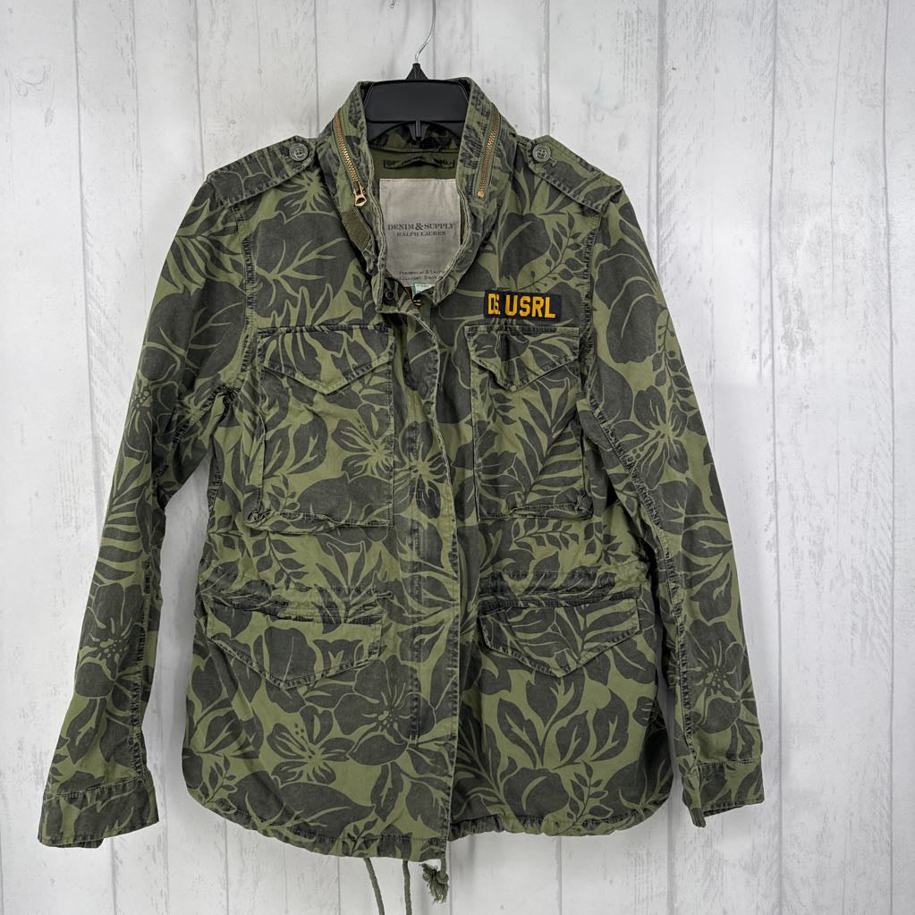 XL flo print utility jacket
