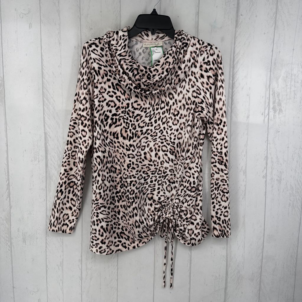 S l/s animal print top