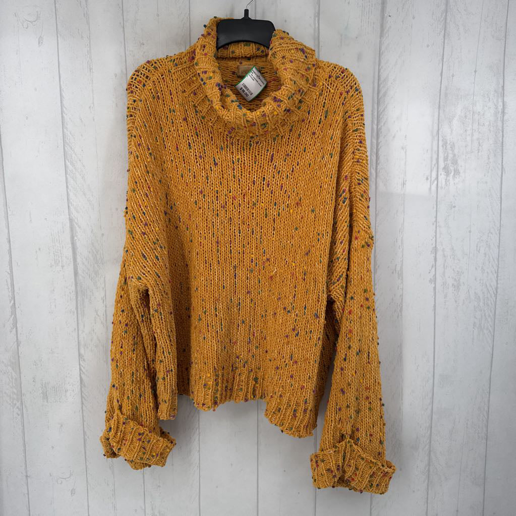 L l/s confetti cowl neck sweater