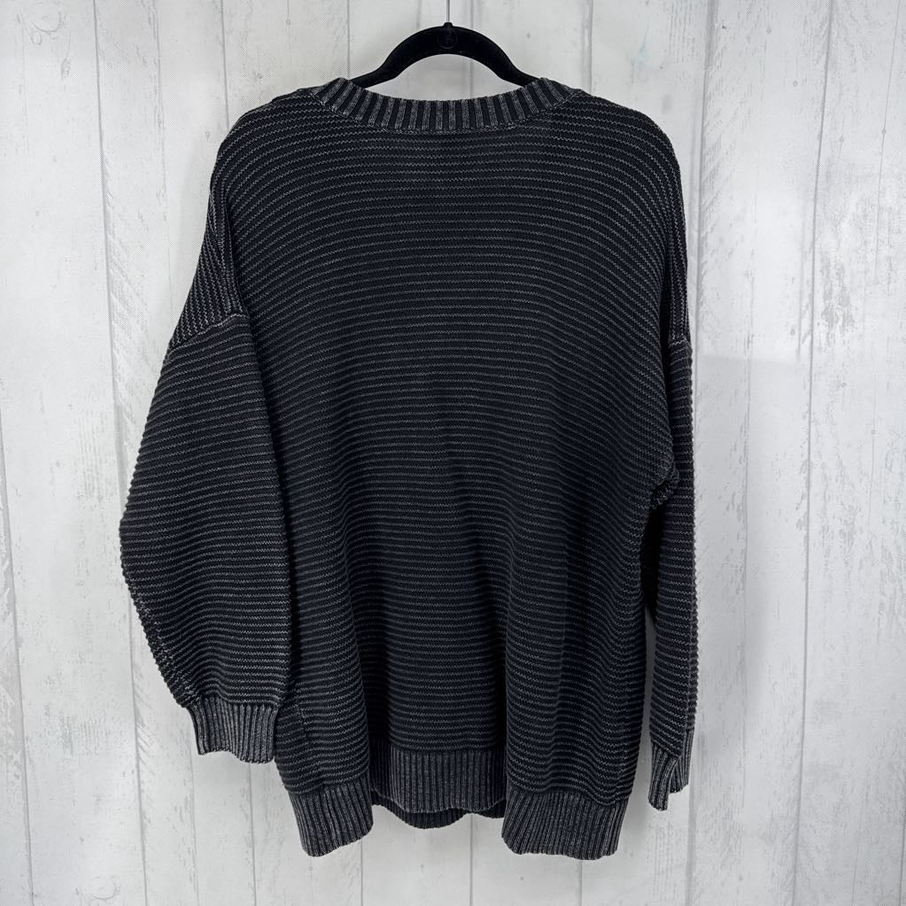 2 l/s ribbed v-neck sweater