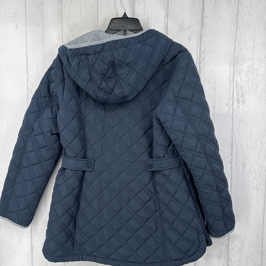 L quilted nylon coat