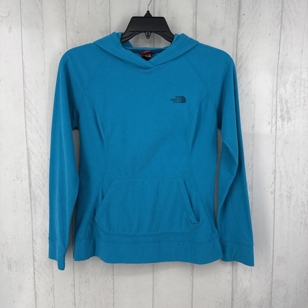 M l/s ribbed pullover hoodie