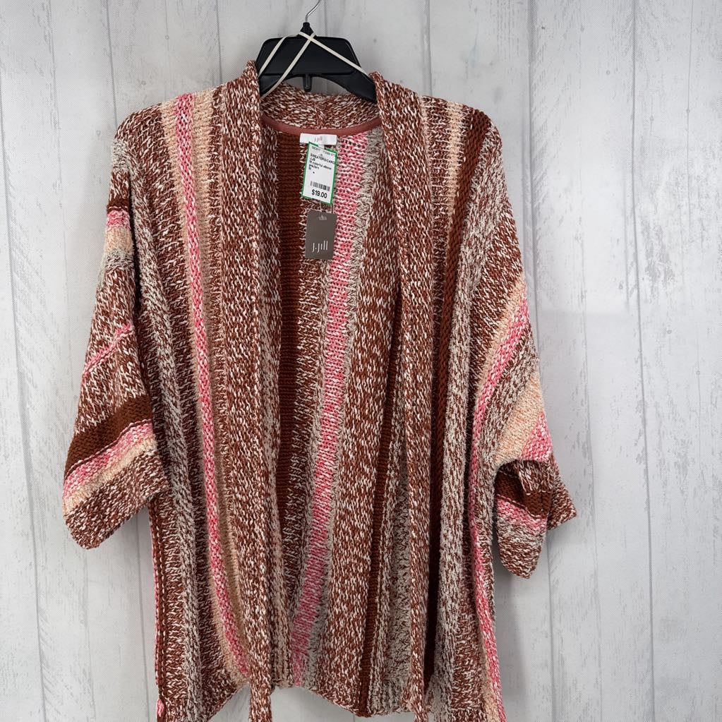 M colorful elbow slv cardi