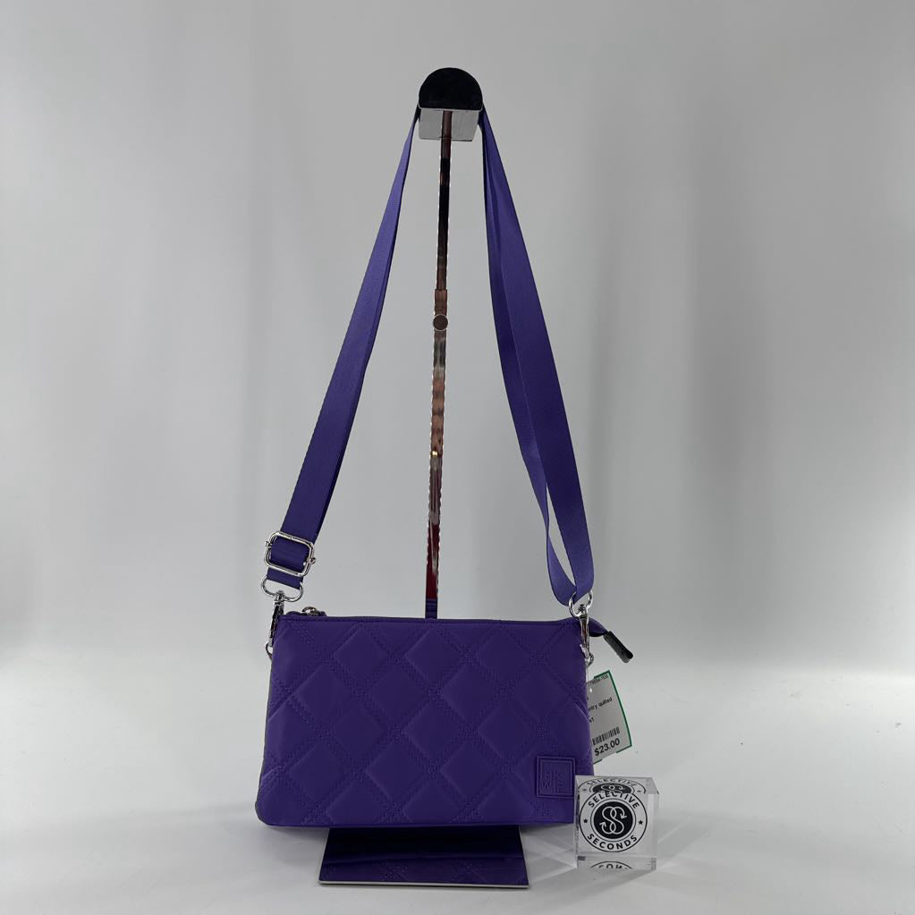 triple entry quilted crossbody w/ wristlet strap