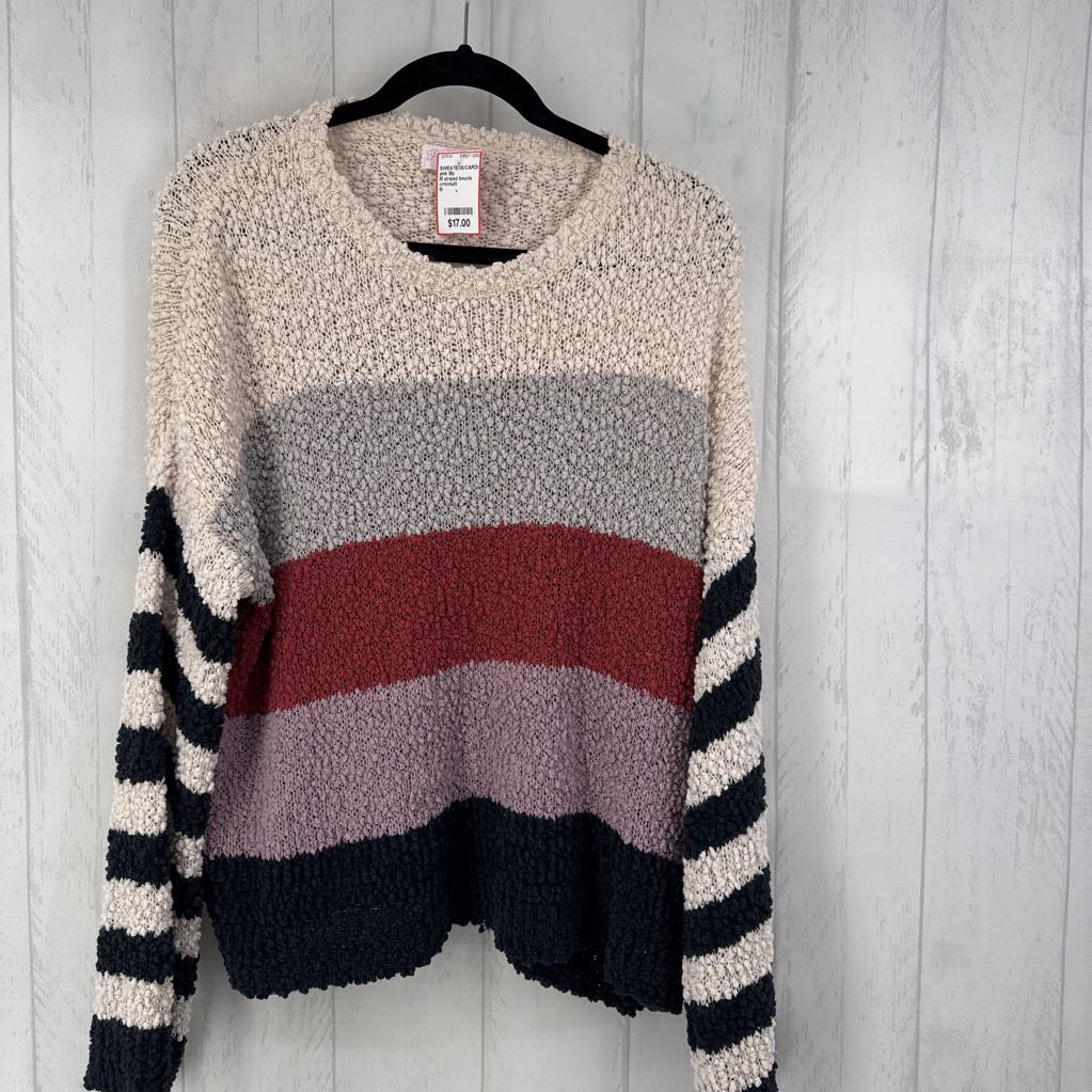 M striped boucle sweater