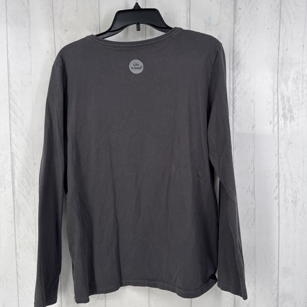 L v-neck graphic l/s tee-