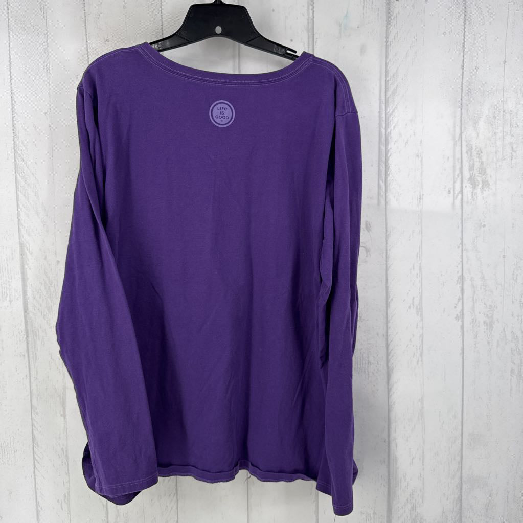 XL v-neck graphic l/s tee-