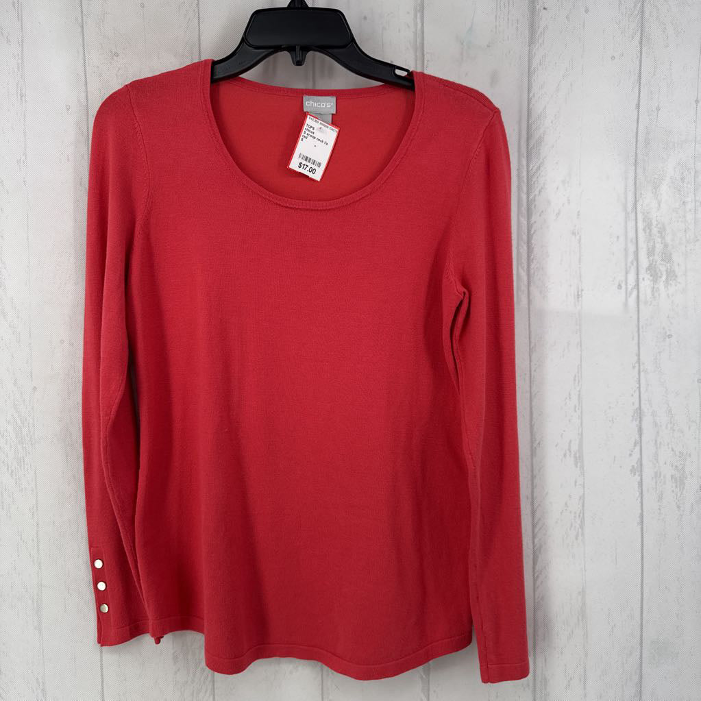 S scoop neck l/s top