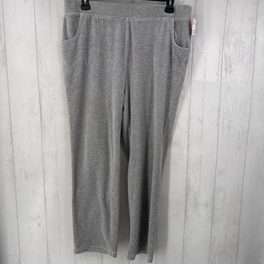 L wide leg velour pant