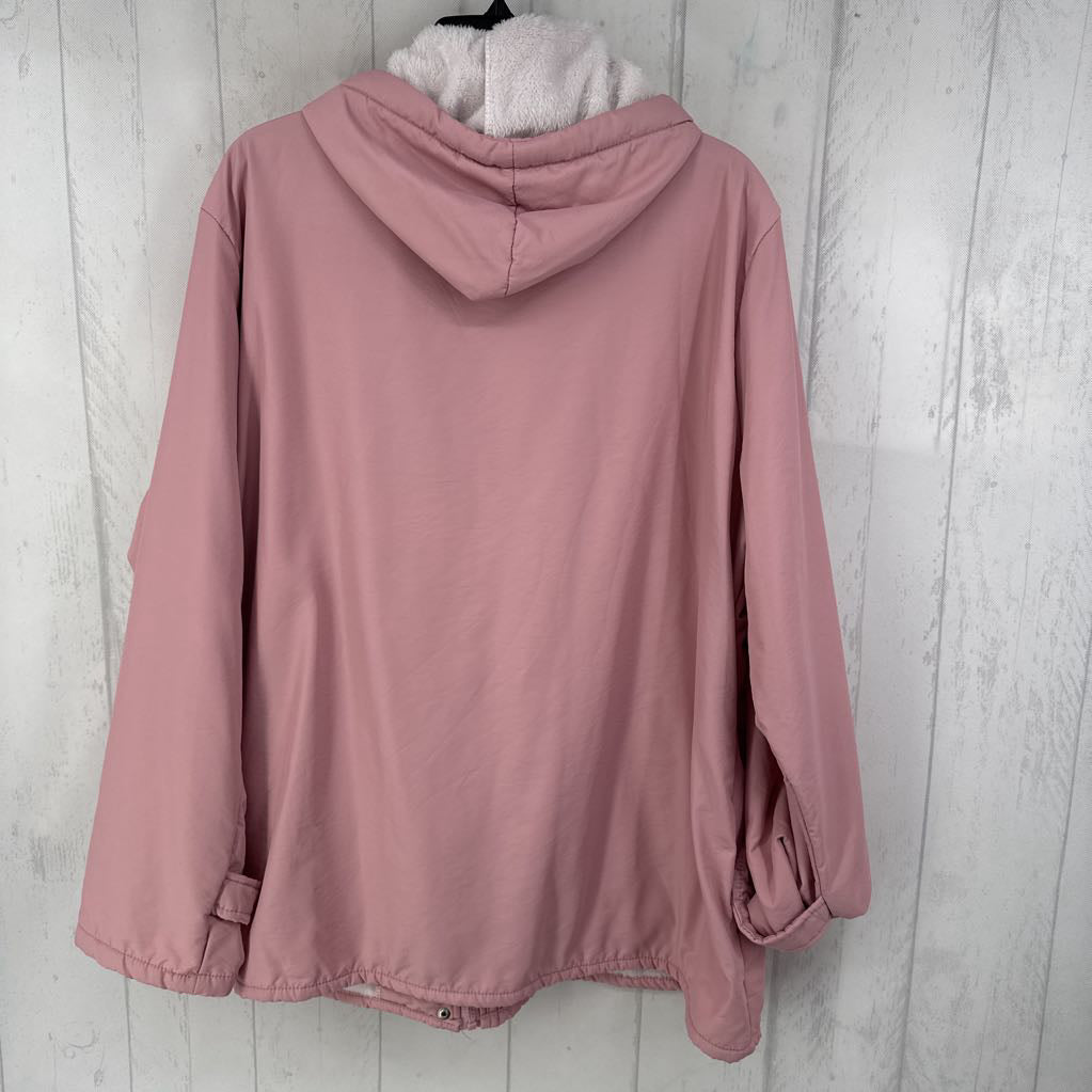 XL faux fur lined nylon jacket