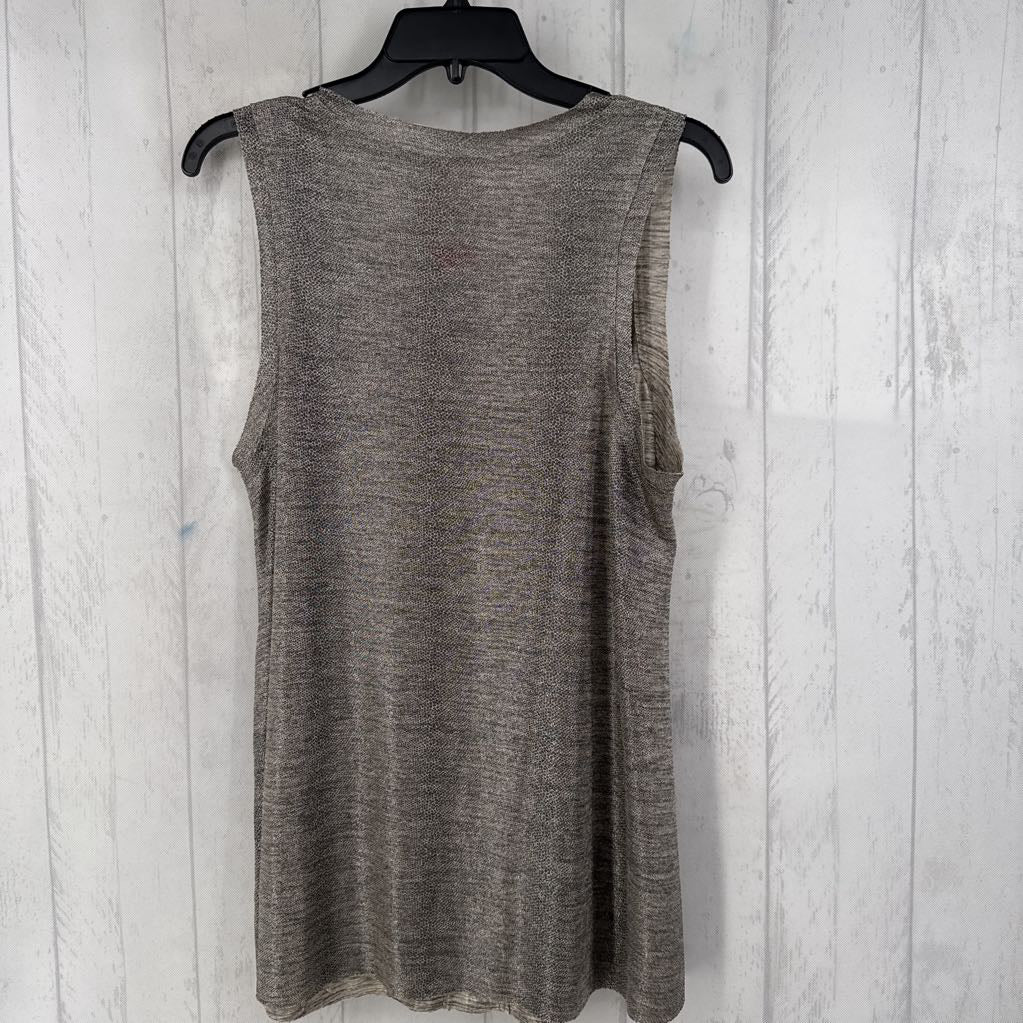 XL rhinestone metallic tank
