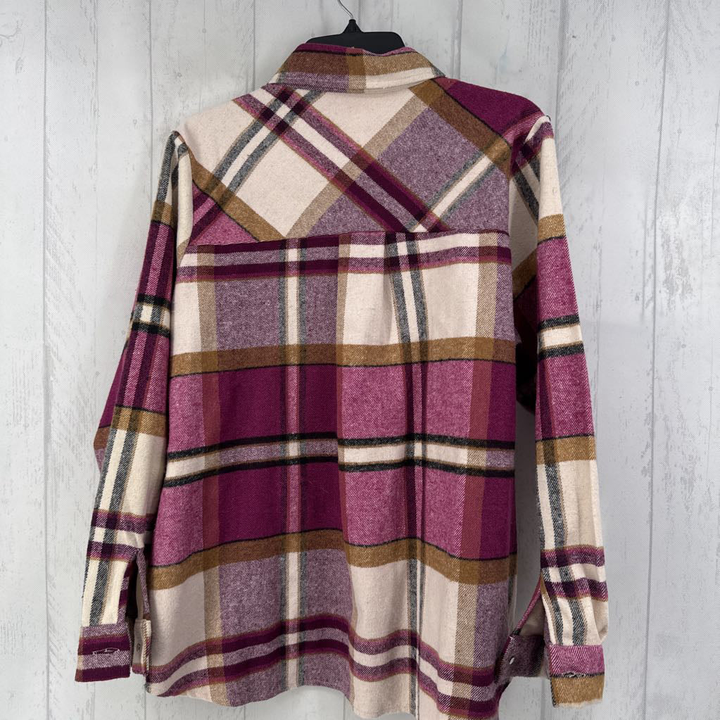 XL plaid shacket