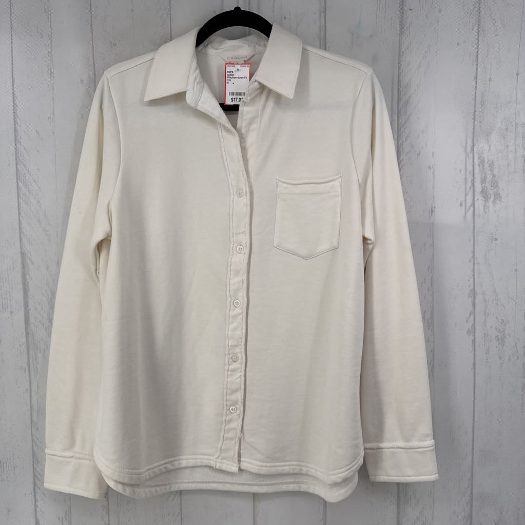 M button down l/s top