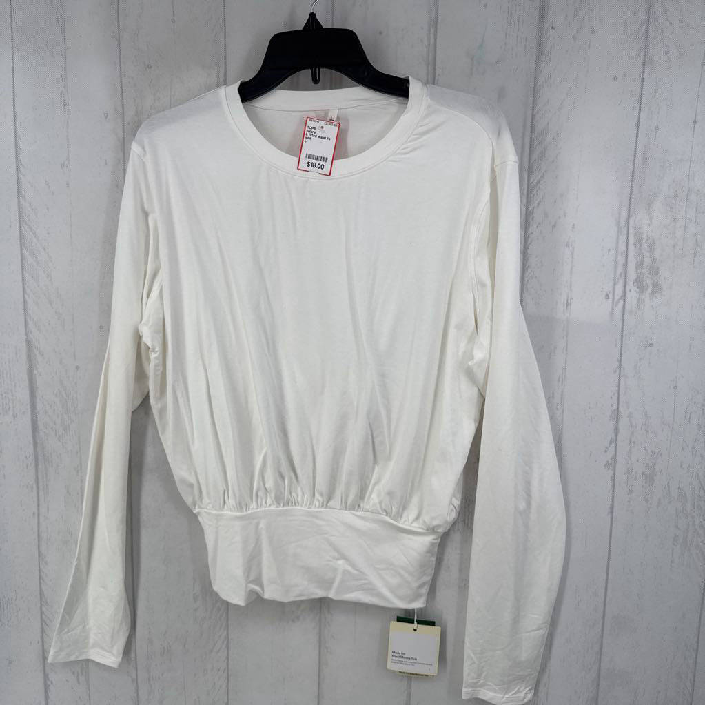 L fitted waist l/s top