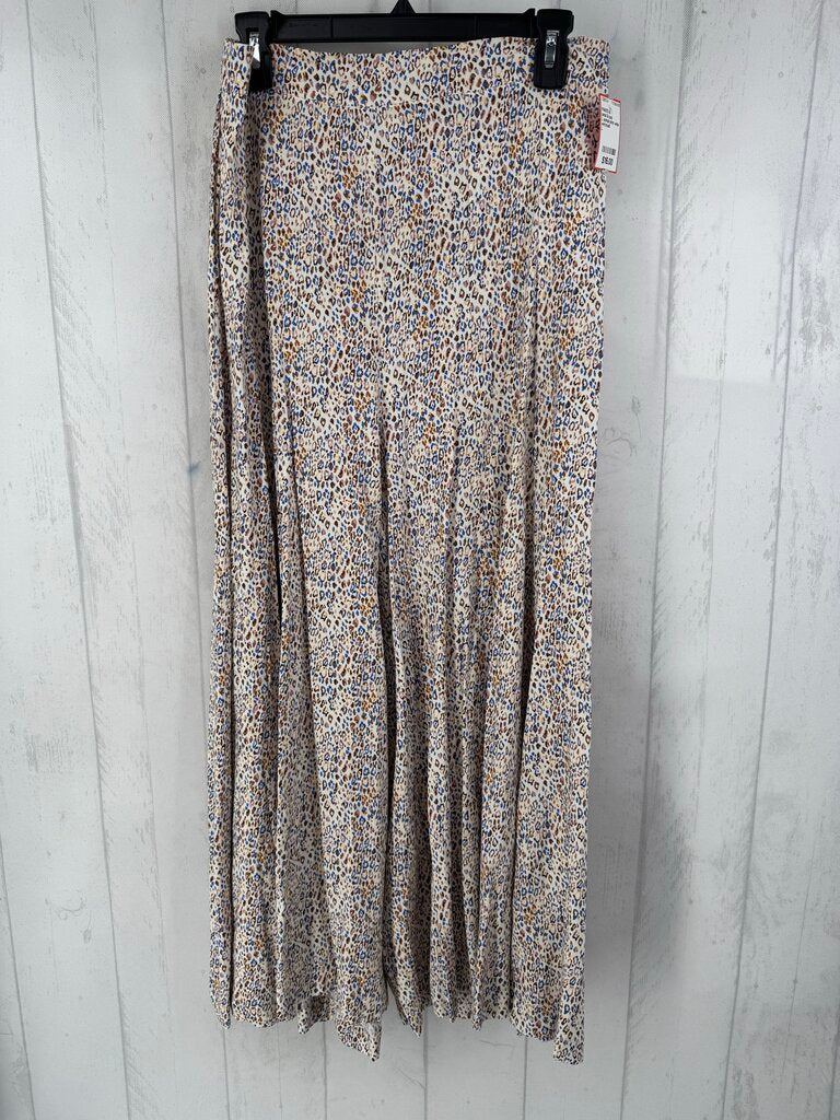 L animal print wide leg pant