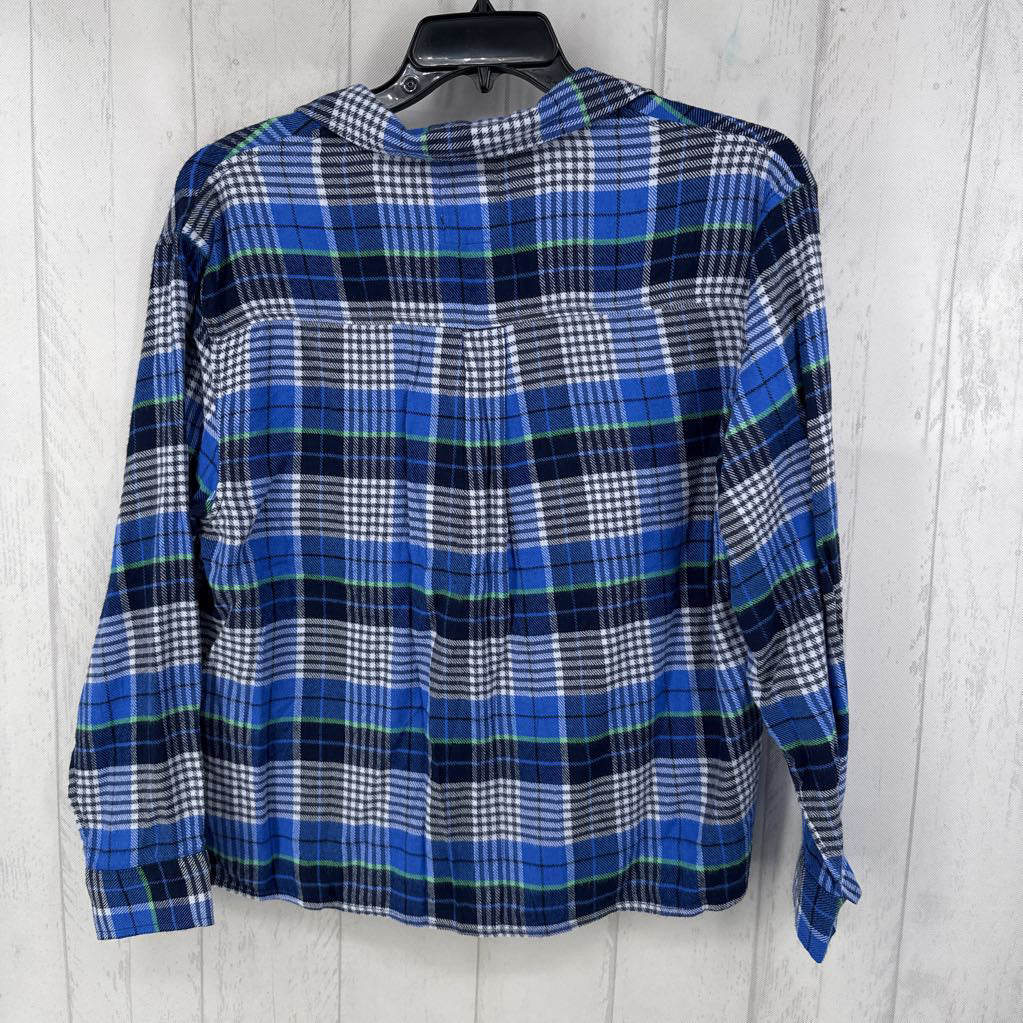 R45 M plaid button down l/s top