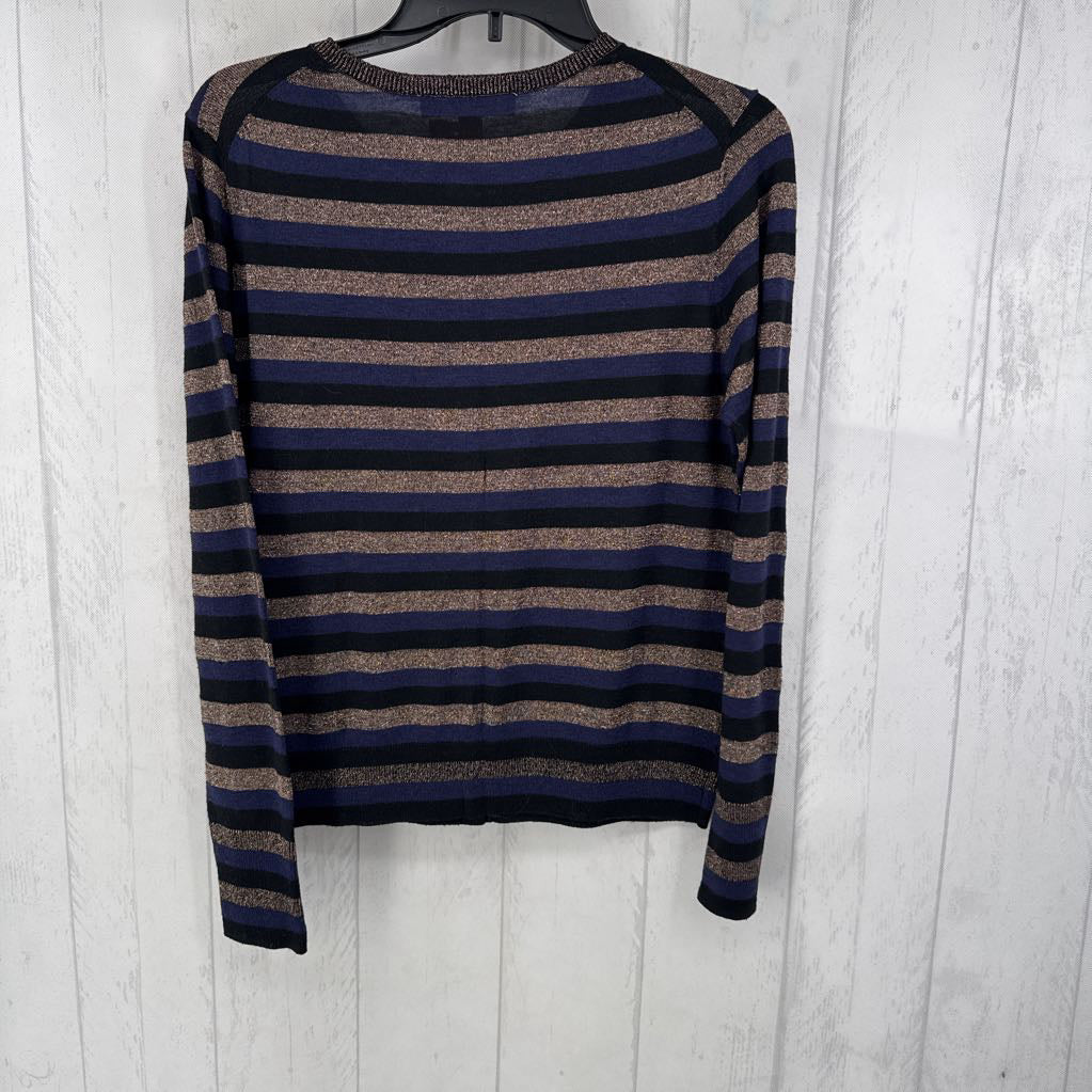 S striped button down cardi