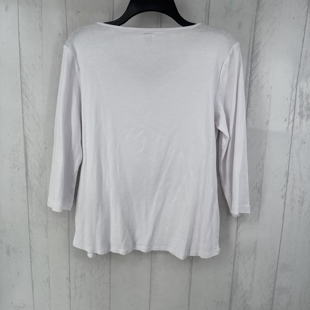 XL notch neck 3/4 slv top