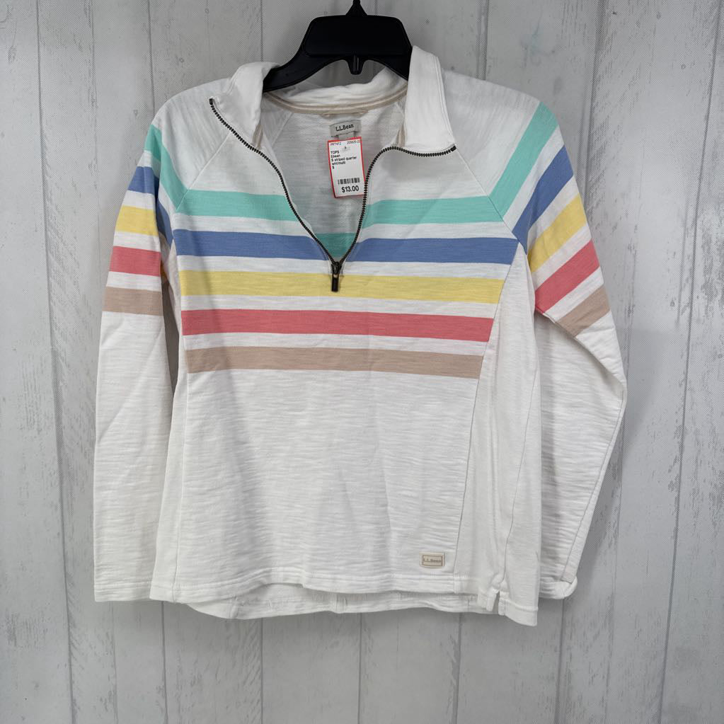 S striped quarter zip pullover