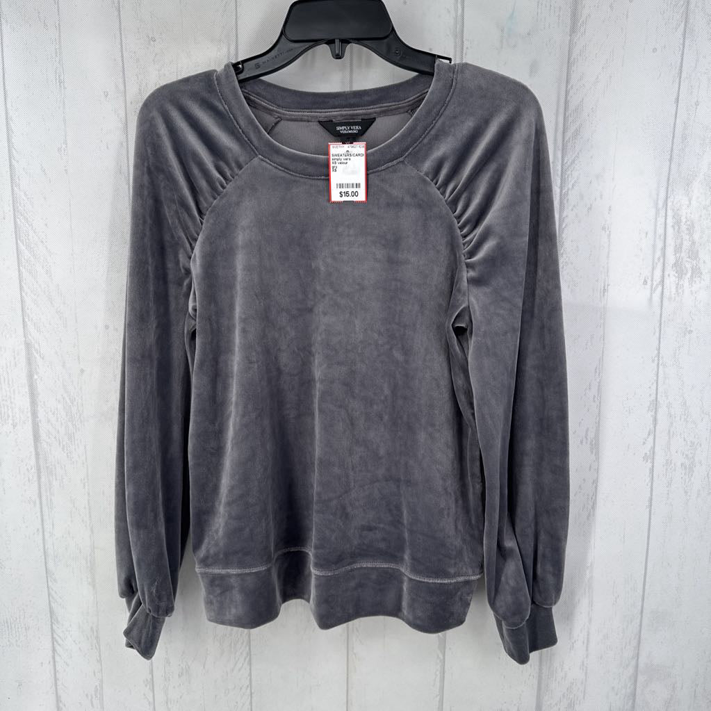 XS velour sweatshirt