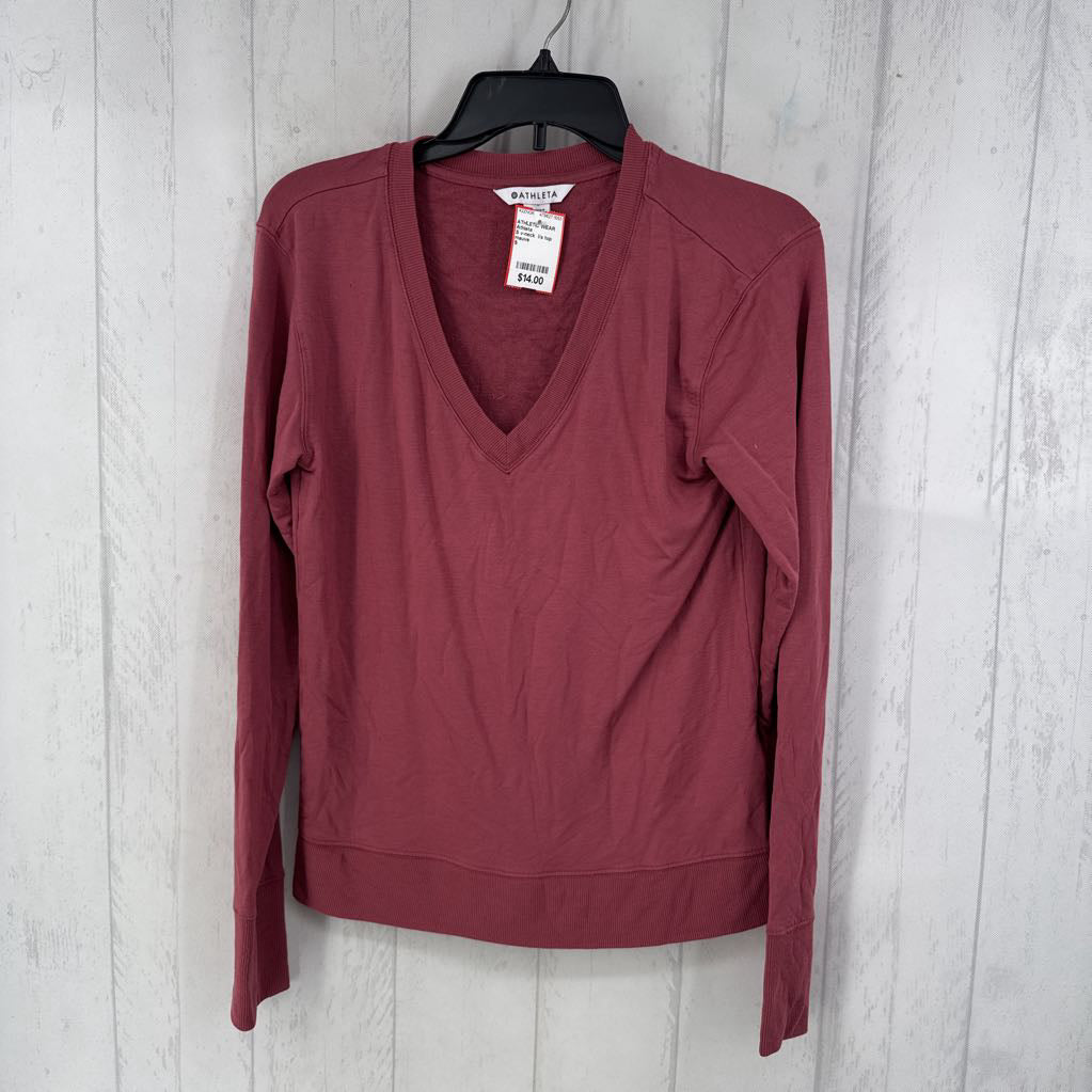 S v-neck l/s top