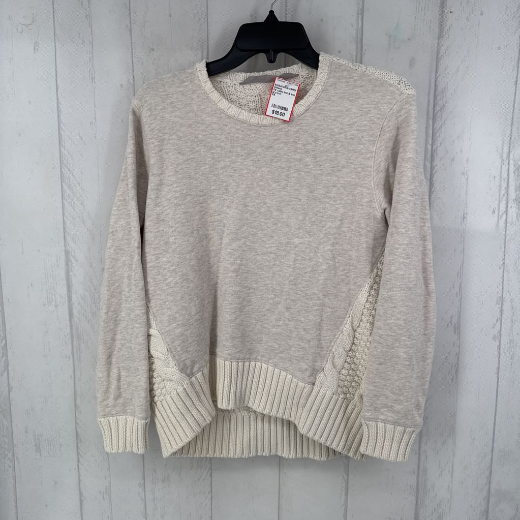 XS cable knit & knit sweater