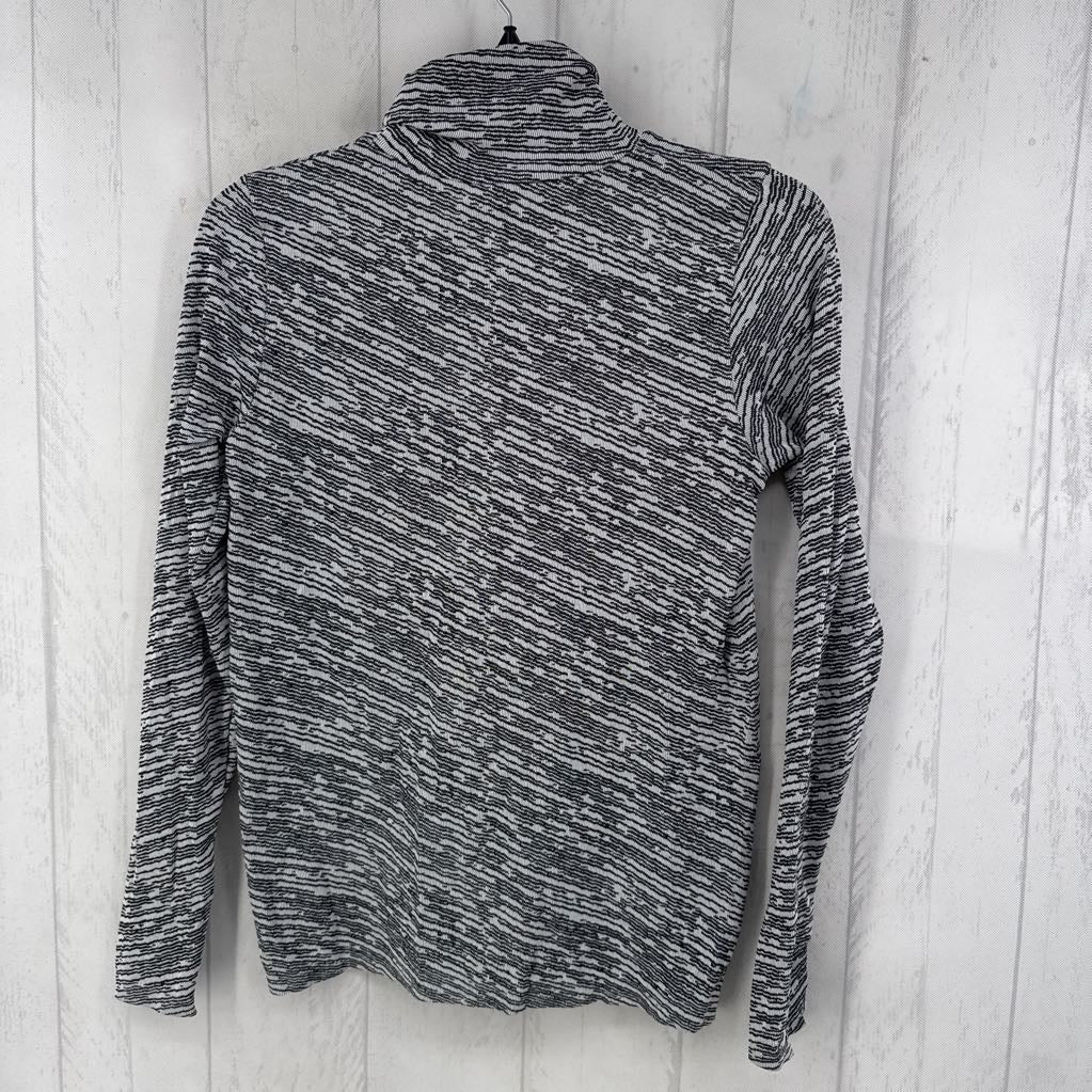 S striped print t-neck l/s top