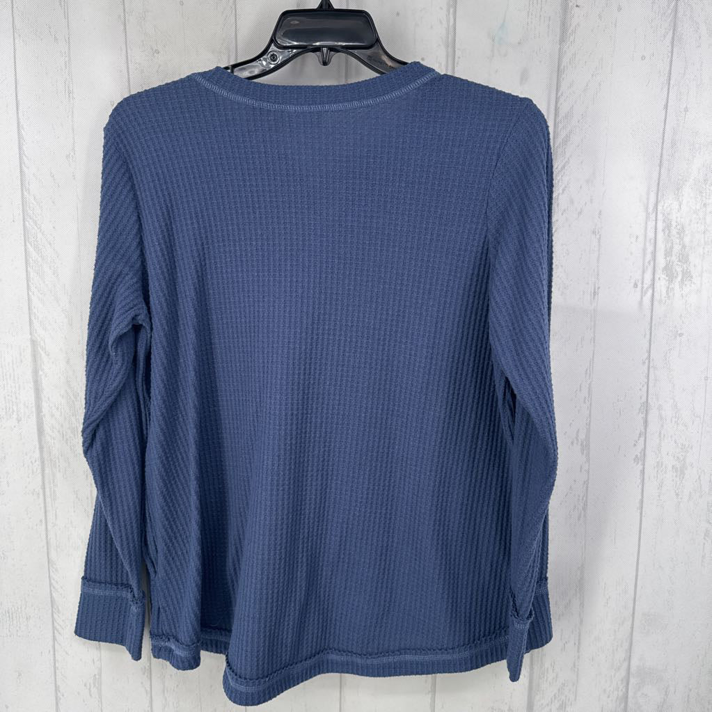 L waffle knit l/s top